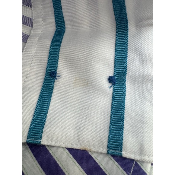 NWT Robert Graham X LANAI Purple Stripe Flip Cuff Trim Fit Shirt MED $188 READ - Picture 14 of 14